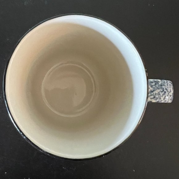 Vintage FOLKCRAFT Howling Wolf Spongeware Mug  By Tienshan - Picture 4 of 7